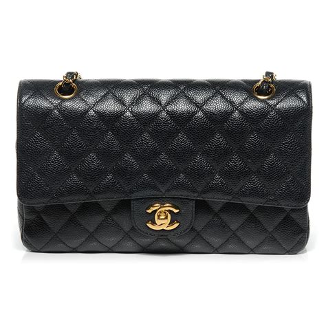 classic quilted caviar chanel|CHANEL Caviar Quilted Medium Double Flap Black.